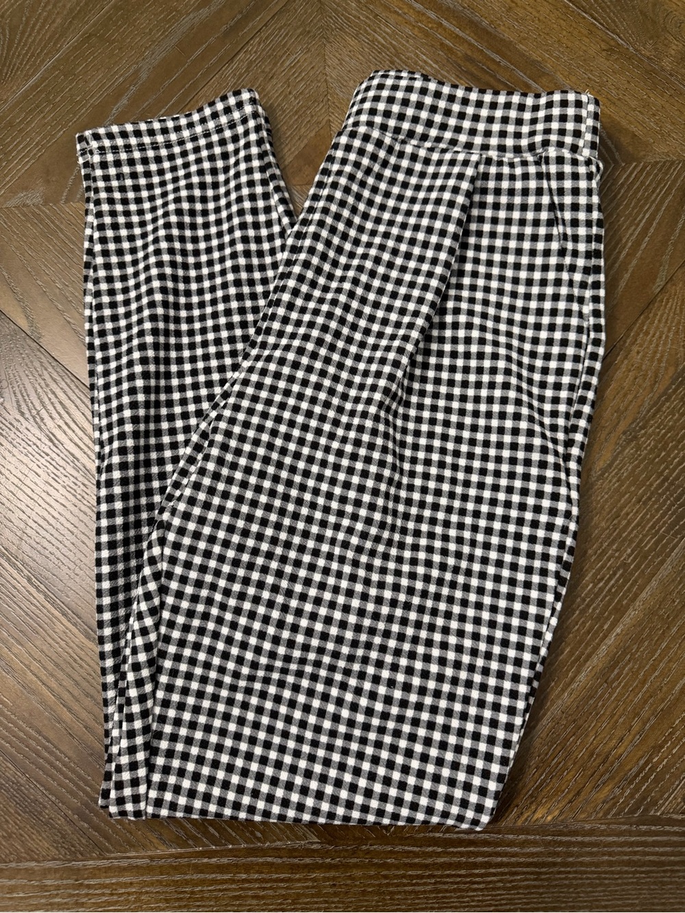 Women's Black & White Gingham Pantsuit Pants
